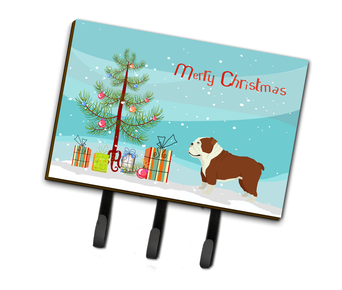 English Bulldog Christmas Tree Leash or Key Holder CK3536TH68