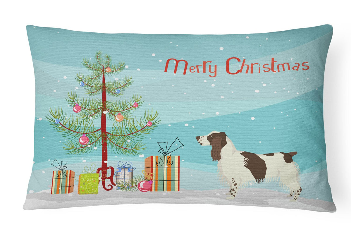 English Springer Spaniel Christmas Tree Canvas Fabric Decorative Pillow CK3537PW1216 by Caroline&#39;s Treasures
