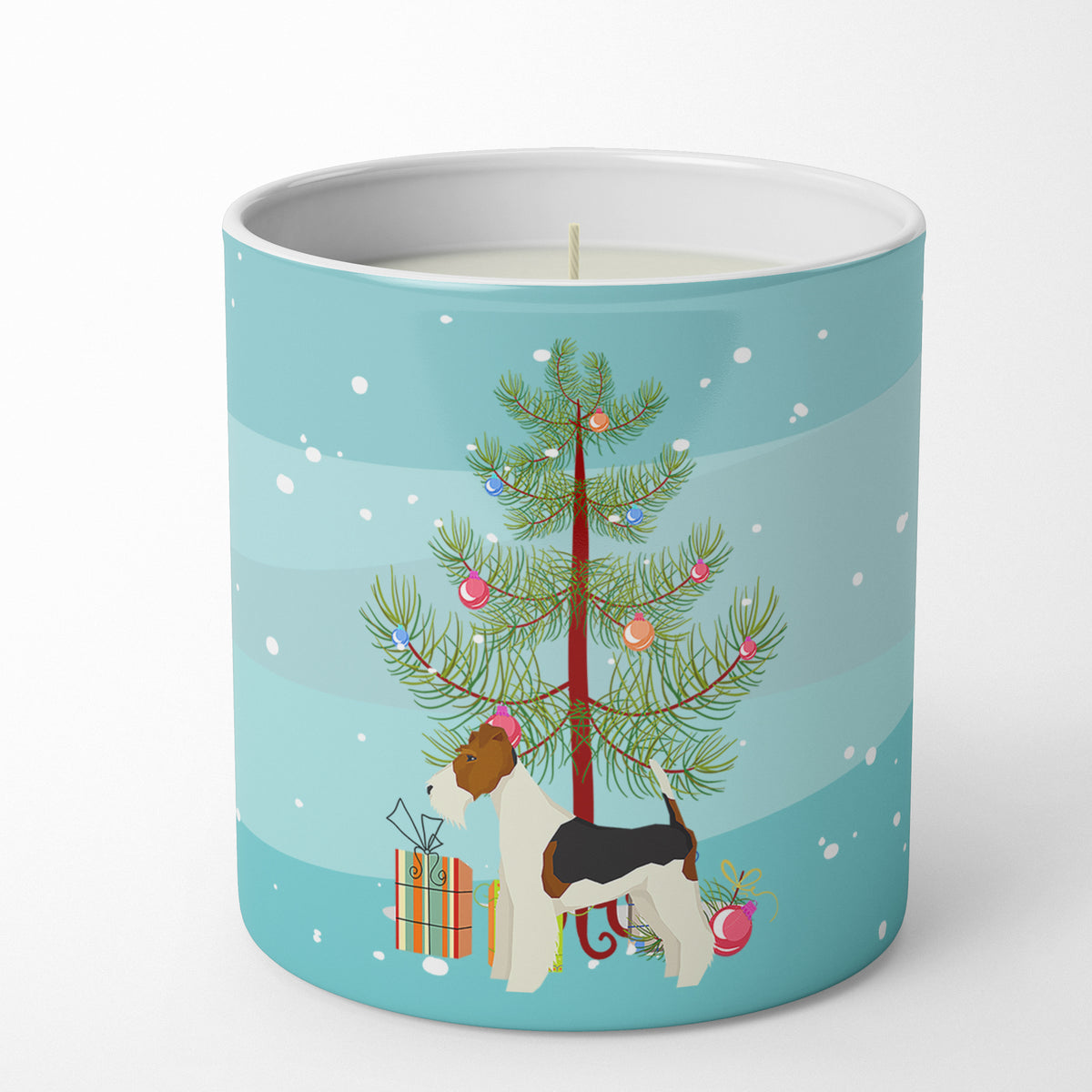 Buy this Fox Terrier Christmas Tree 10 oz Decorative Soy Candle