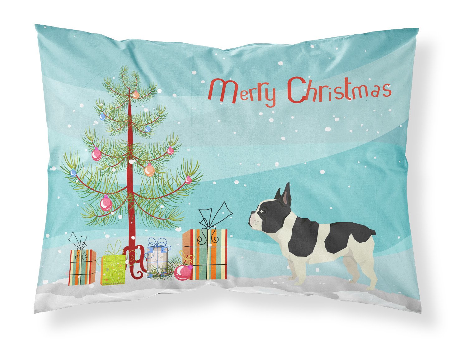 French Bulldog Christmas Tree Fabric Standard Pillowcase CK3539PILLOWCASE by Caroline's Treasures