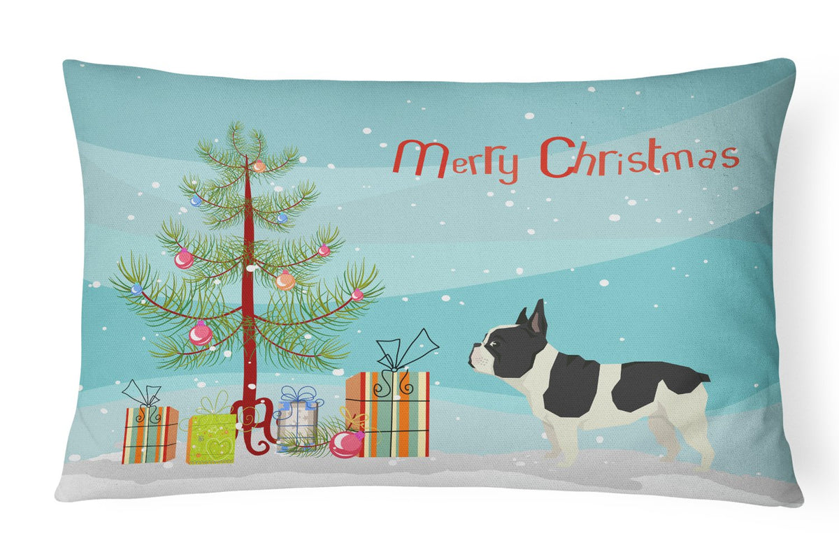 French Bulldog Christmas Tree Canvas Fabric Decorative Pillow CK3539PW1216 by Caroline&#39;s Treasures