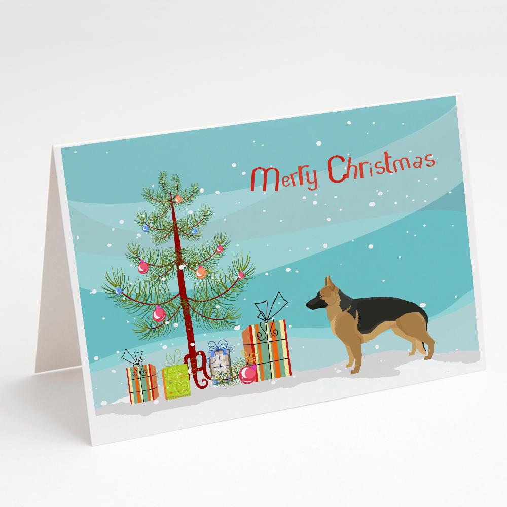Buy this German Shepherd Christmas Tree Greeting Cards and Envelopes Pack of 8