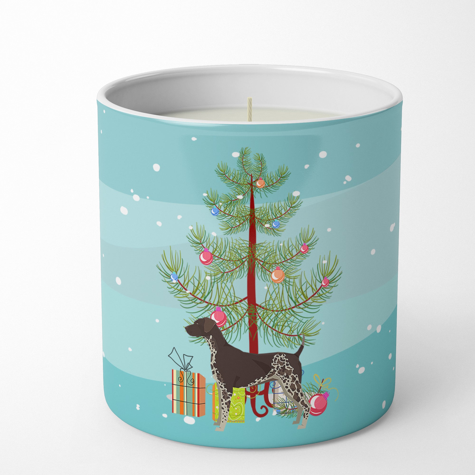 Buy this German Shorthaired Pointer Christmas Tree 10 oz Decorative Soy Candle