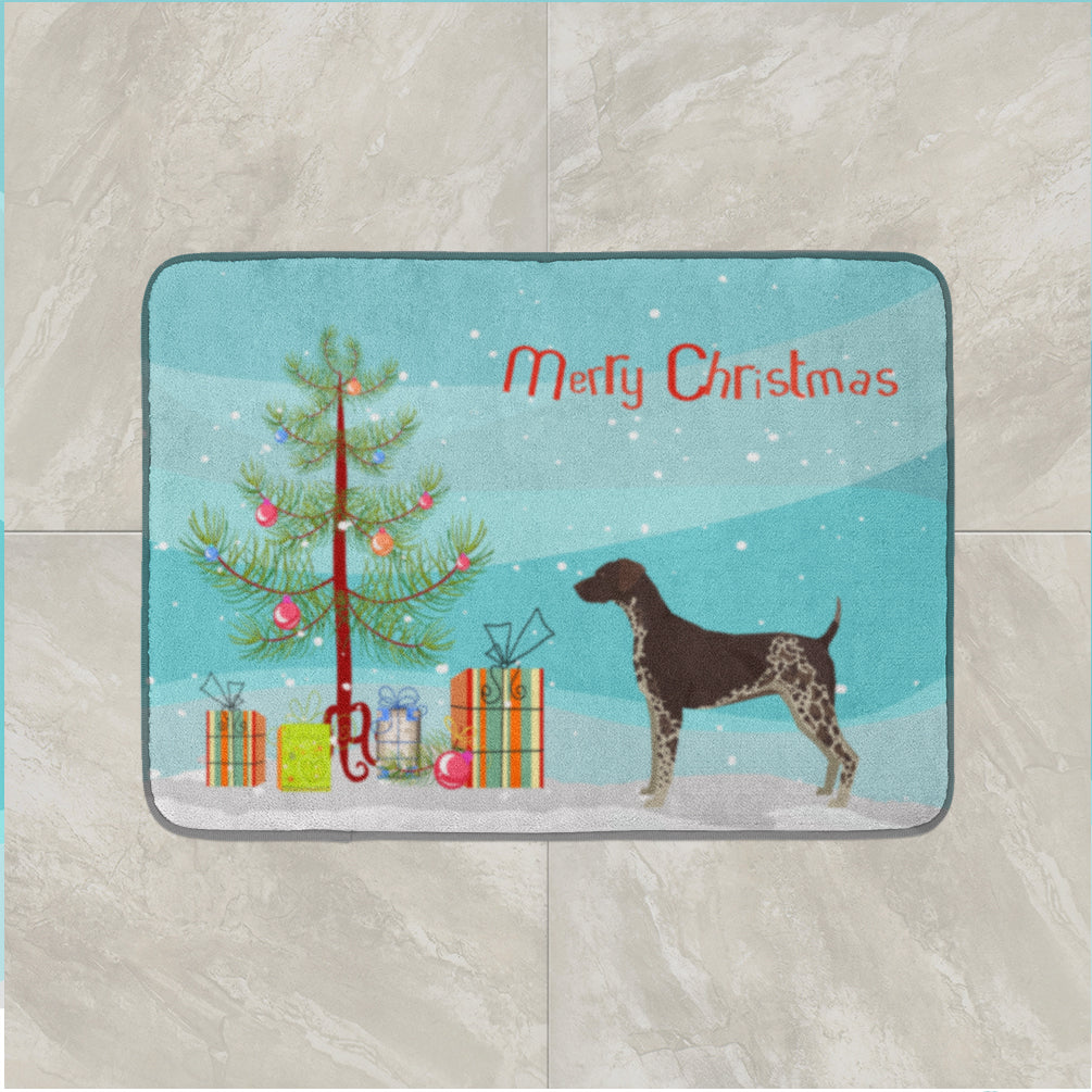 German Shorthaired Pointer Christmas Tree Machine Washable Memory Foam Mat CK3541RUG - the-store.com