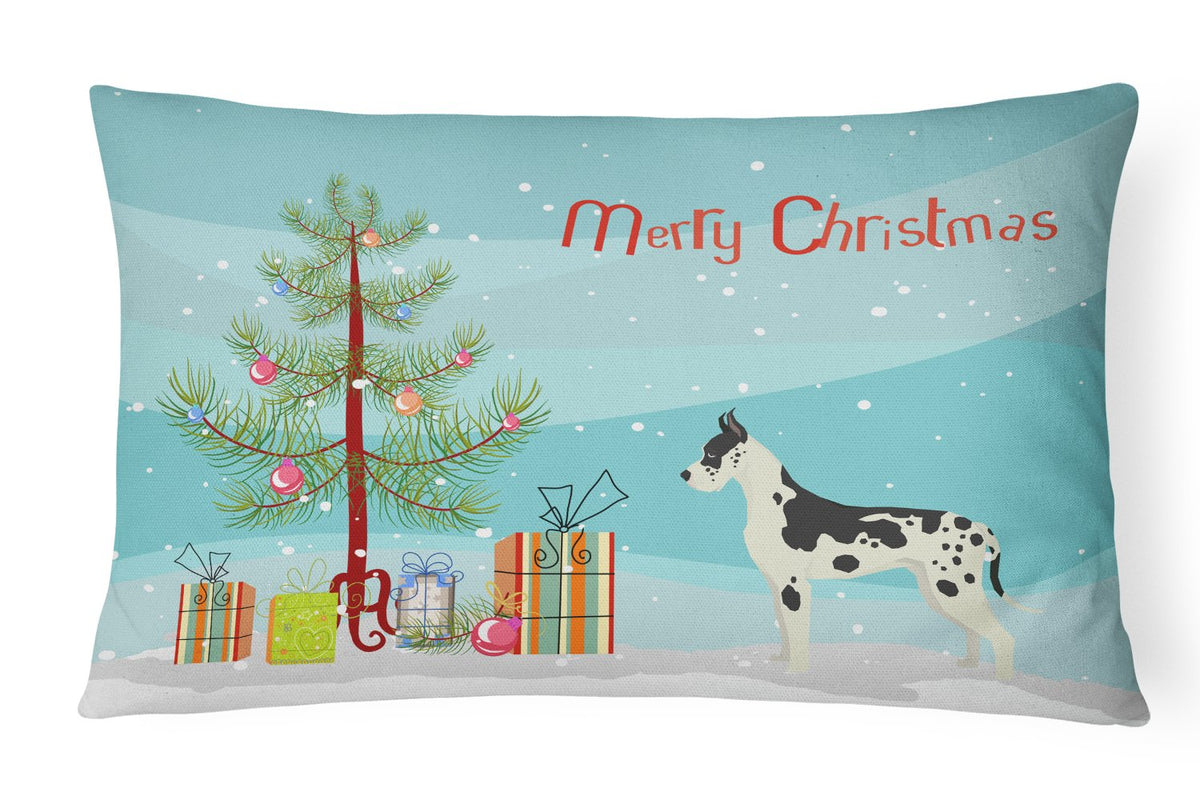 Great Dane Christmas Tree Canvas Fabric Decorative Pillow CK3542PW1216 by Caroline&#39;s Treasures