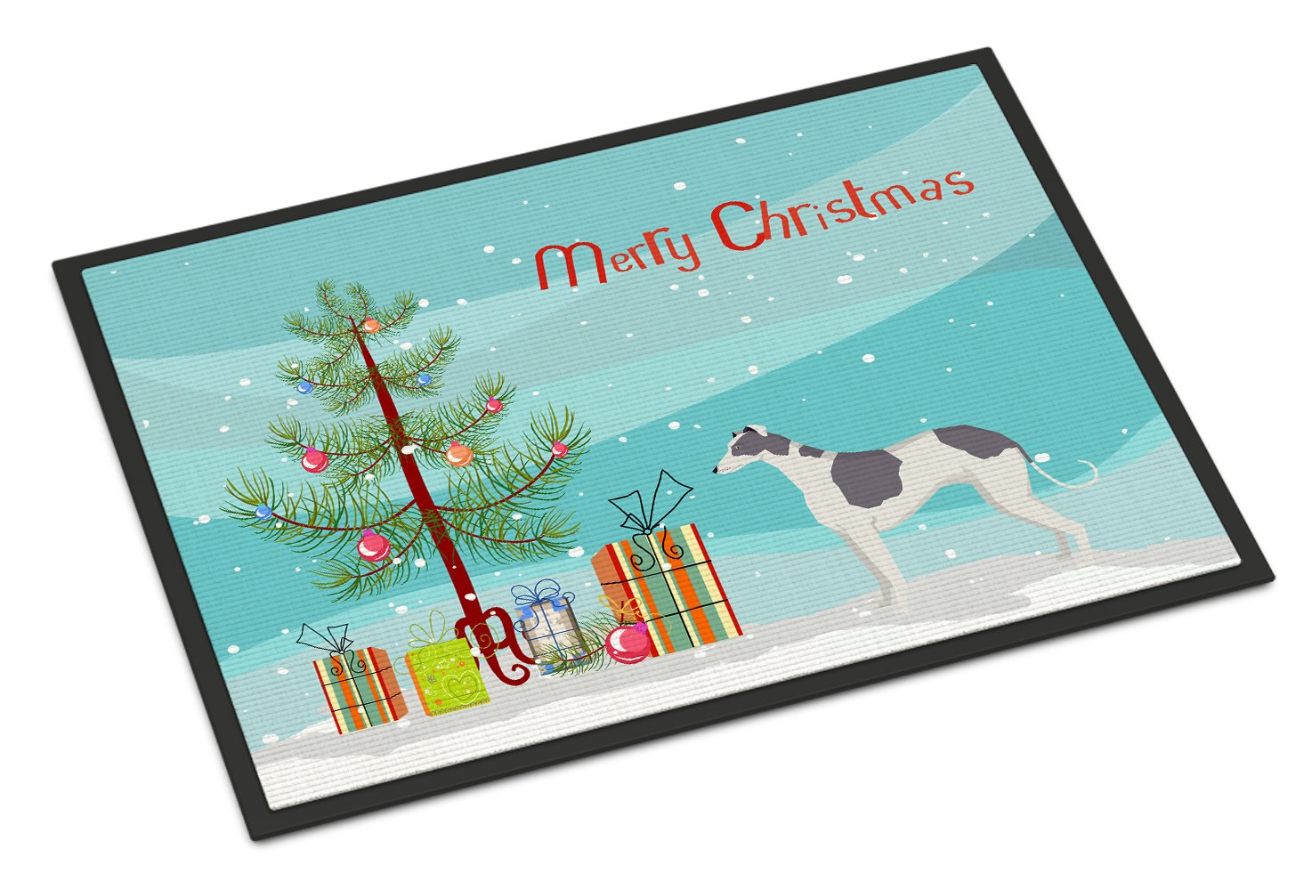 Greyhound Christmas Tree Indoor or Outdoor Mat 24x36 CK3543JMAT by Caroline's Treasures