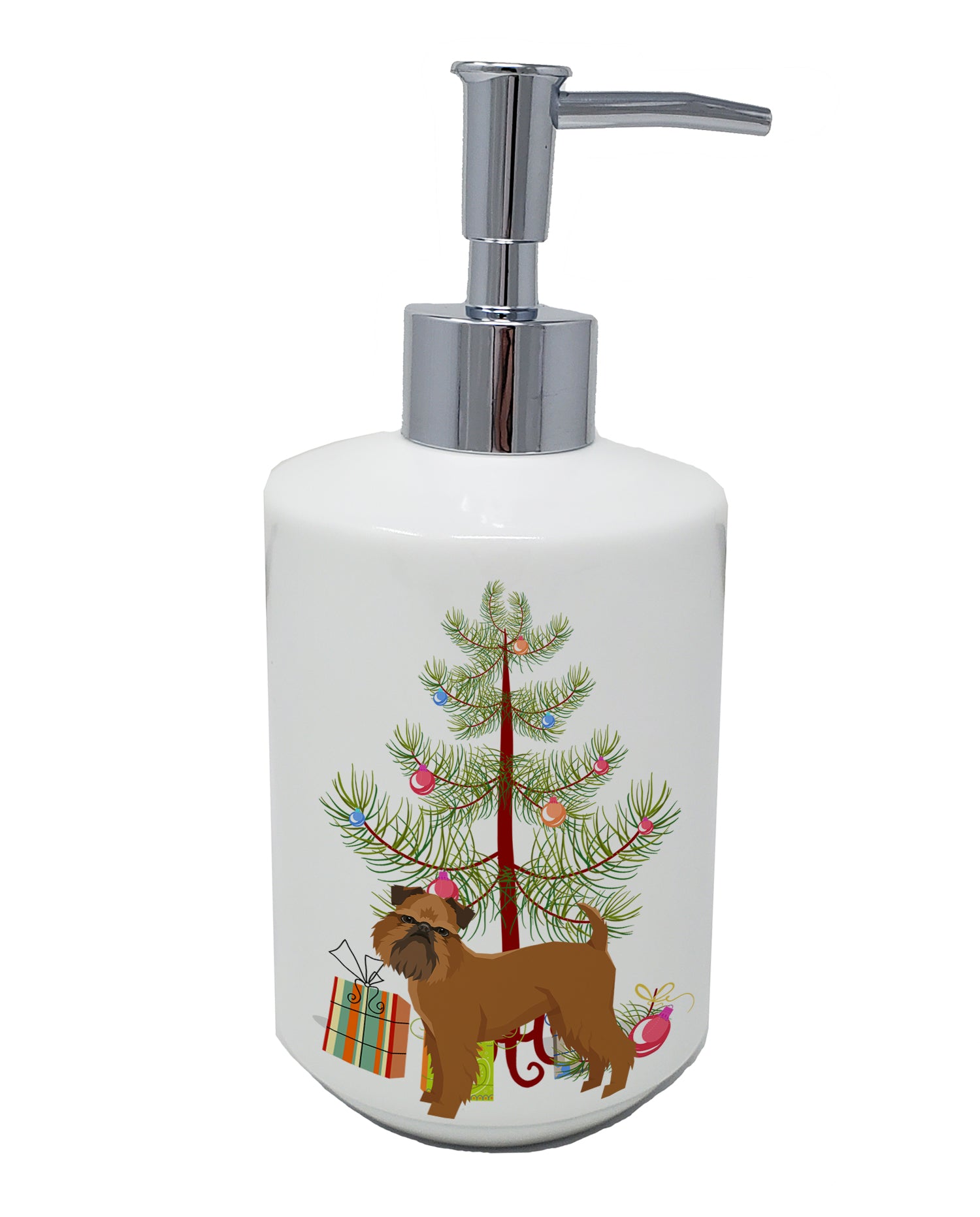 Buy this Brussels Griffon Christmas Tree Ceramic Soap Dispenser