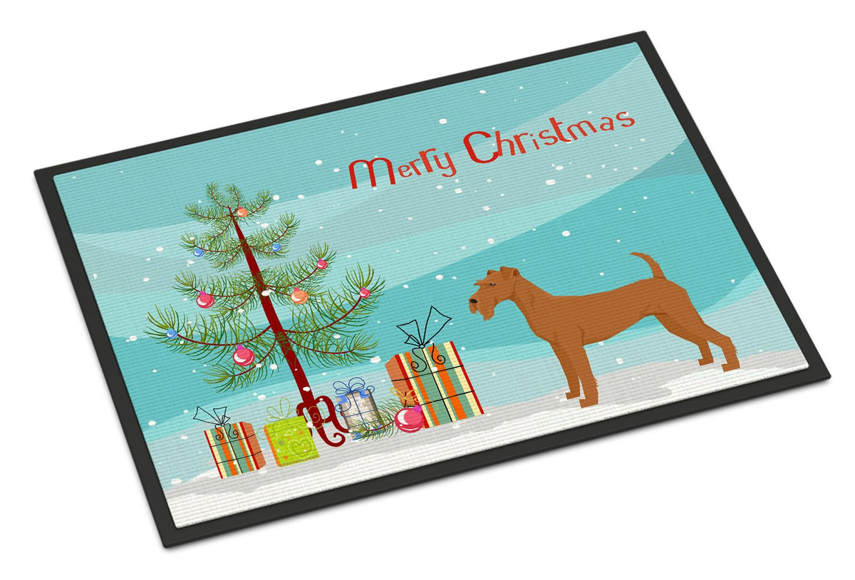 Irish Terrier Christmas Tree Indoor or Outdoor Mat 24x36 CK3546JMAT by Caroline&#39;s Treasures