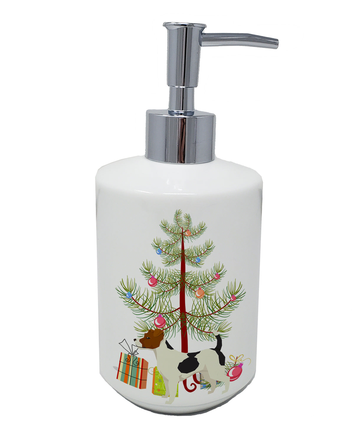 Buy this Jack Russell Terrier Christmas Tree Ceramic Soap Dispenser