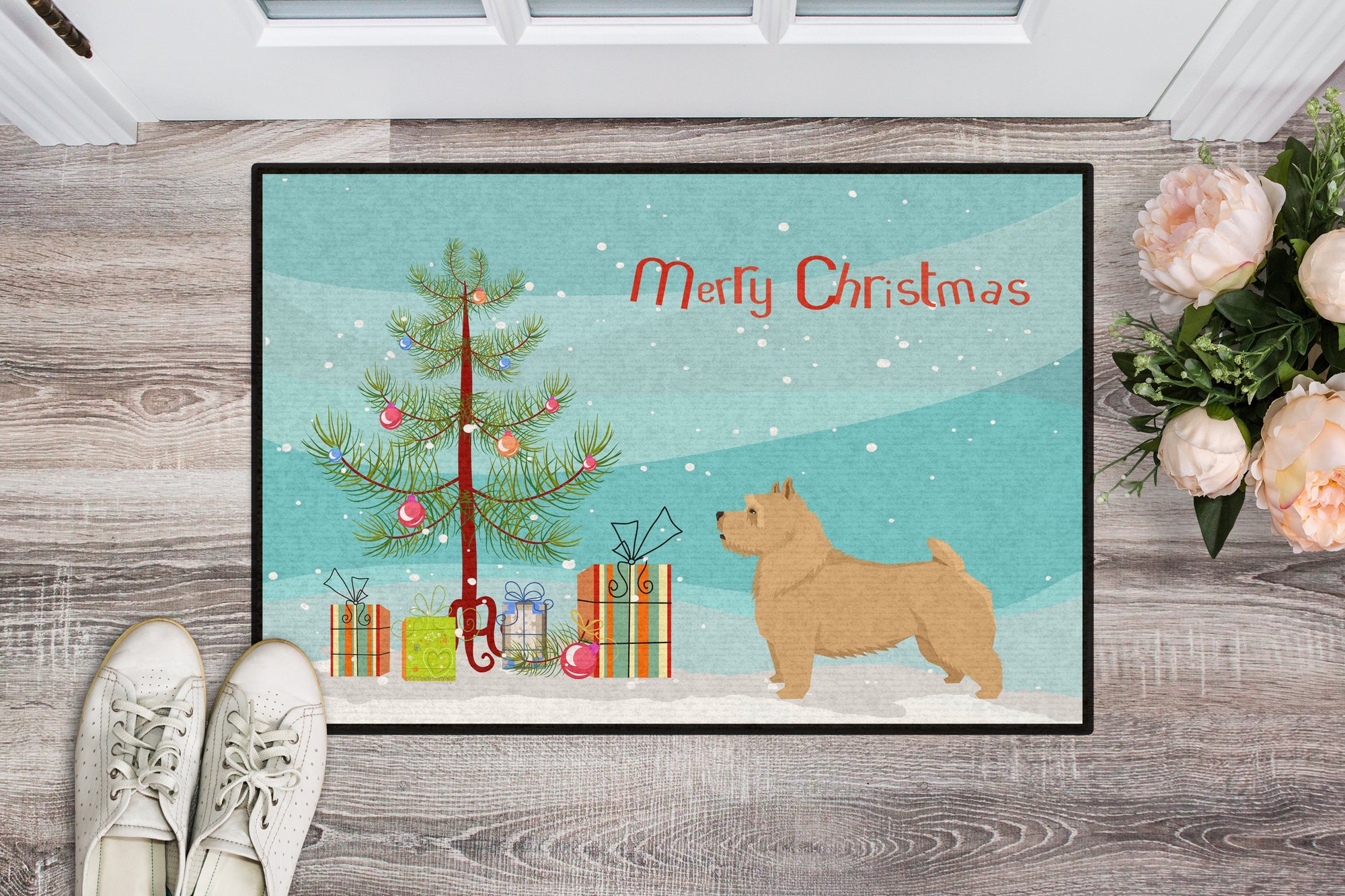 Norwich Terrier Christmas Tree Indoor or Outdoor Mat 24x36 CK3551JMAT by Caroline's Treasures