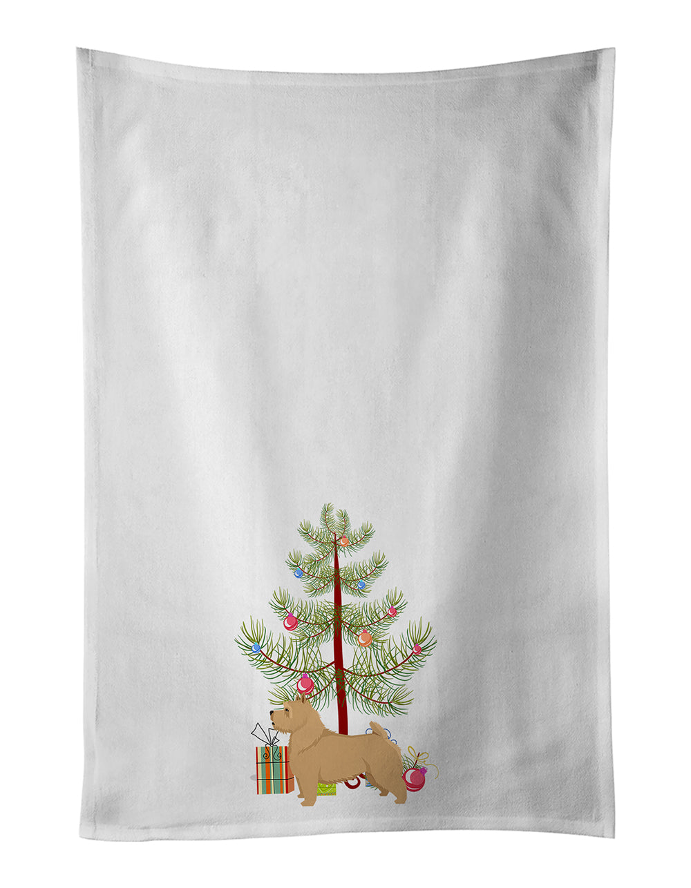 Buy this Norwich Terrier Christmas Tree White Kitchen Towel Set of 2