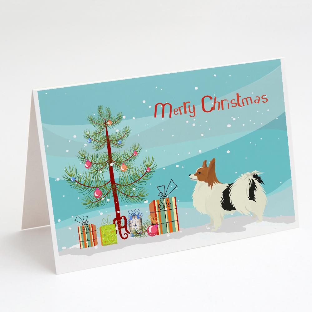 Buy this Papillon Christmas Tree Greeting Cards and Envelopes Pack of 8