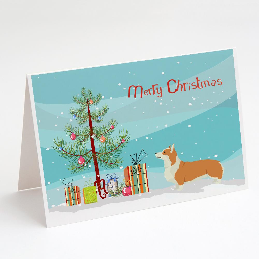 Buy this Pembroke Corgi Christmas Tree Greeting Cards and Envelopes Pack of 8