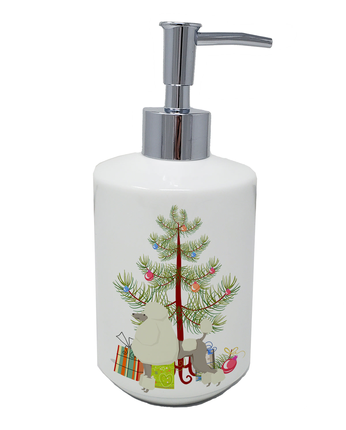 Buy this Poodle Christmas Tree Ceramic Soap Dispenser