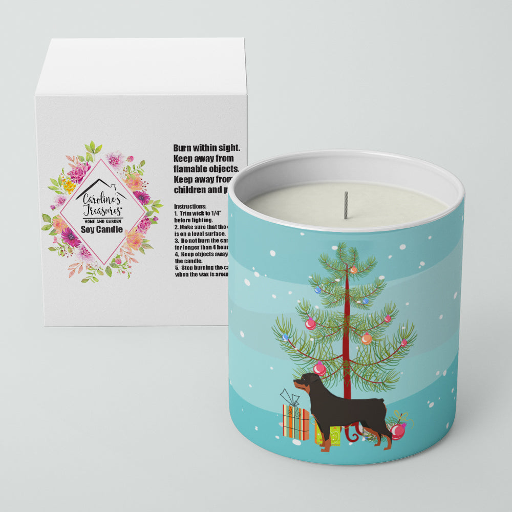 Rottweiler Christmas Tree 10 oz Decorative Soy Candle - the-store.com