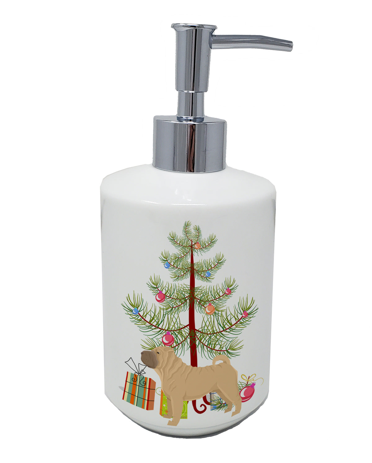 Buy this Shar Pei Christmas Tree Ceramic Soap Dispenser