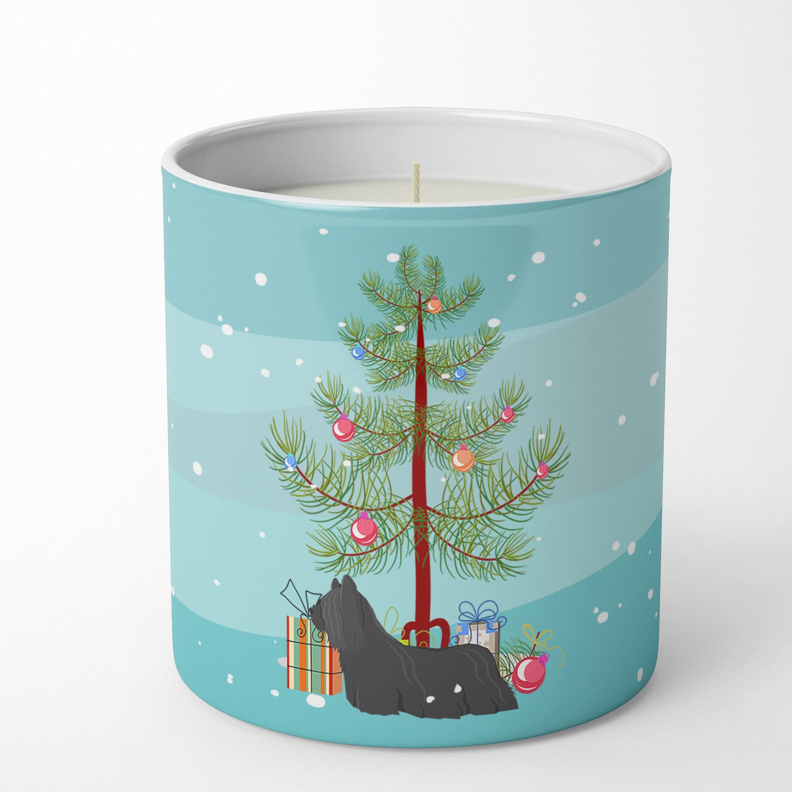 Caroline's Treasures Skye Terrier Christmas Tree 10 oz Decorative Soy Candle