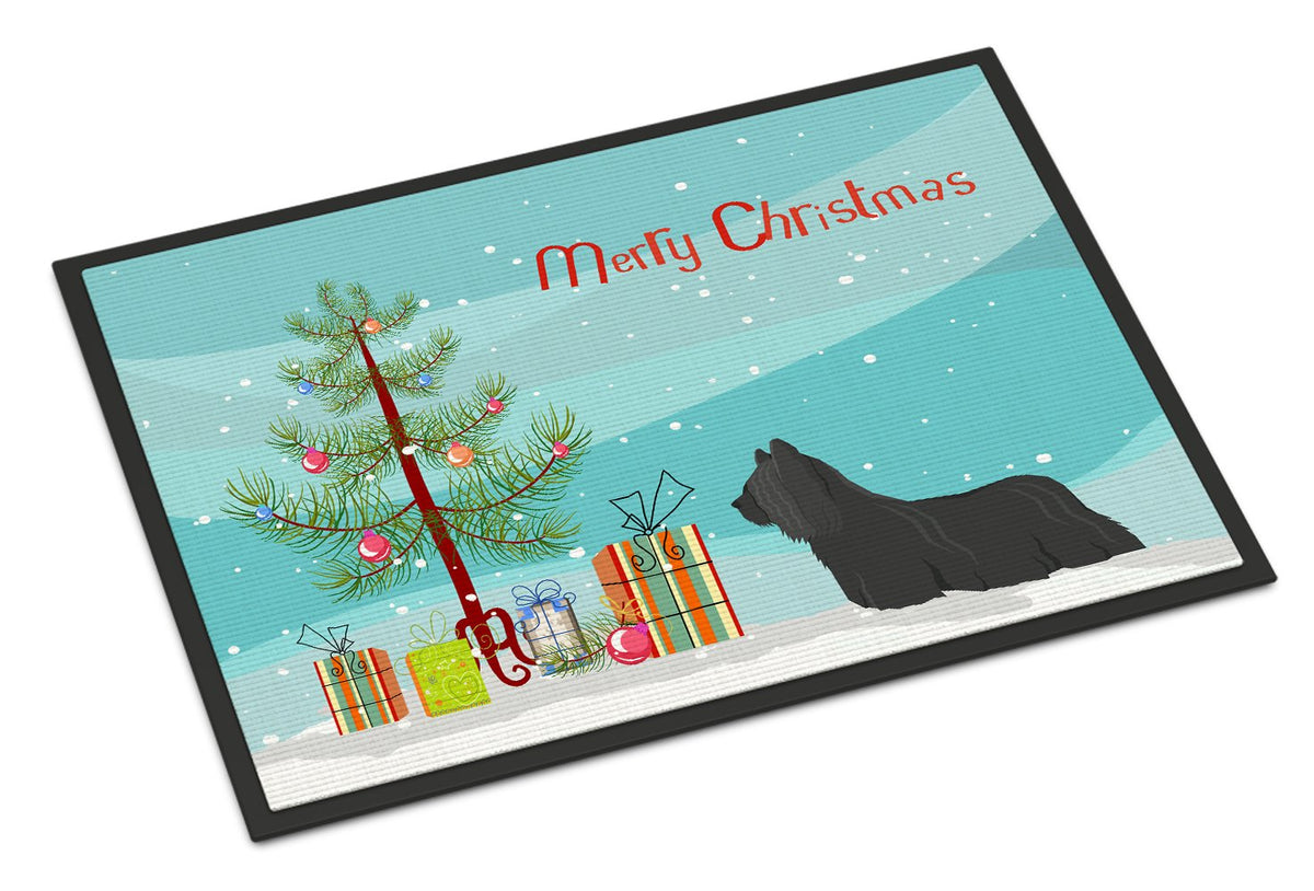 Skye Terrier Christmas Tree Indoor or Outdoor Mat 24x36 CK3564JMAT by Caroline&#39;s Treasures