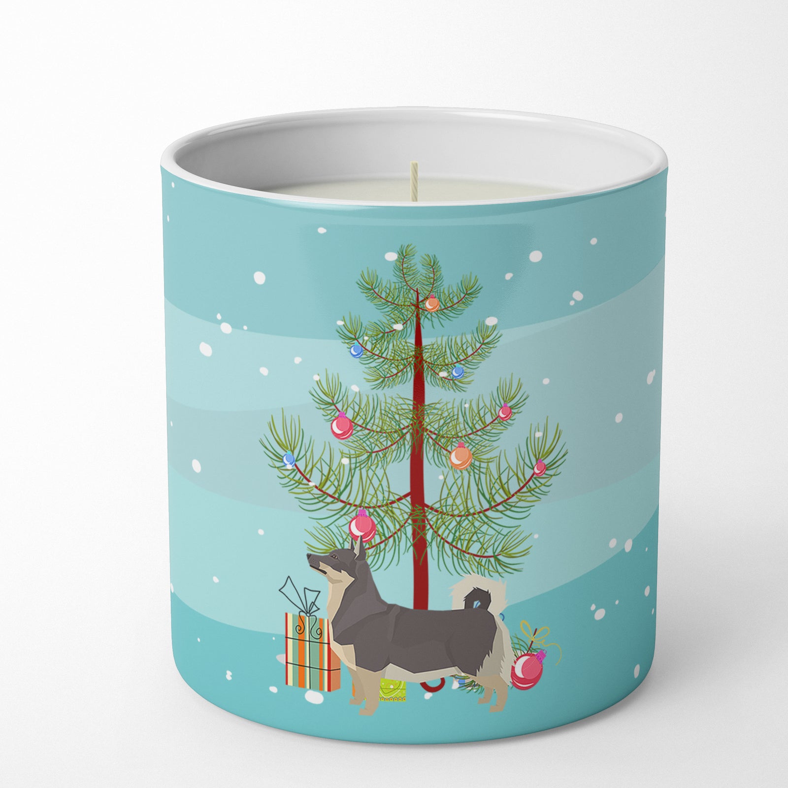 Buy this Swedish Vallhund Christmas Tree 10 oz Decorative Soy Candle