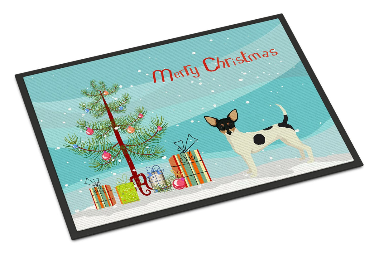 Toy Fox Terrier Christmas Tree Indoor or Outdoor Mat 24x36 CK3567JMAT by Caroline&#39;s Treasures