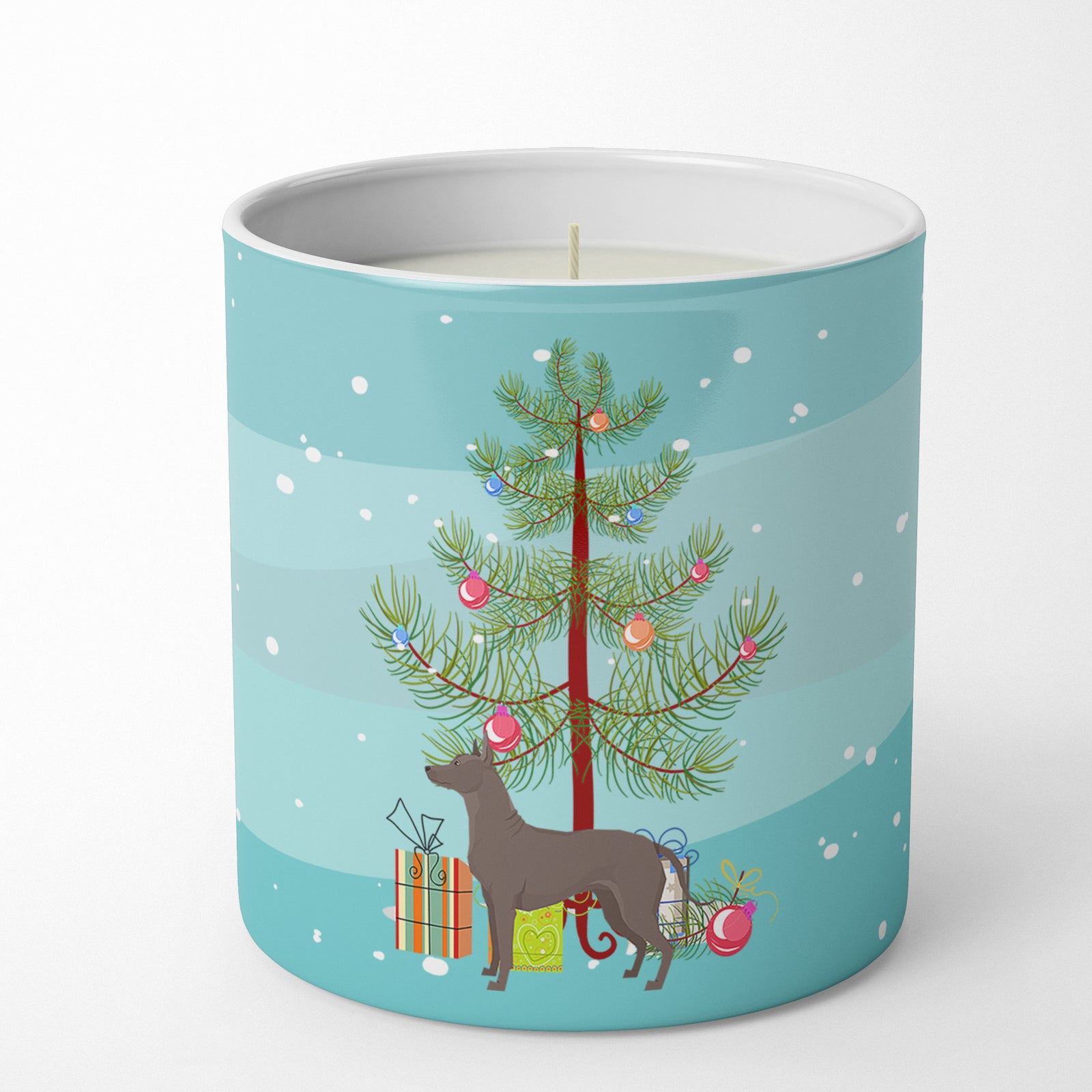 Caroline's Treasures Mexican Hairless Dog Xolo Christmas Tree 10 oz Decorative Soy Candle