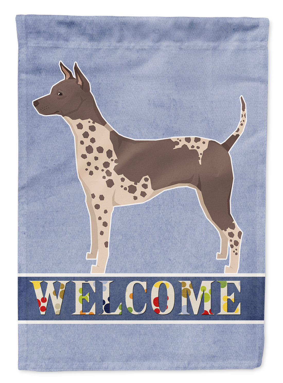 American Hairless Terrier Welcome Flag Garden Size CK3573GF  the-store.com.