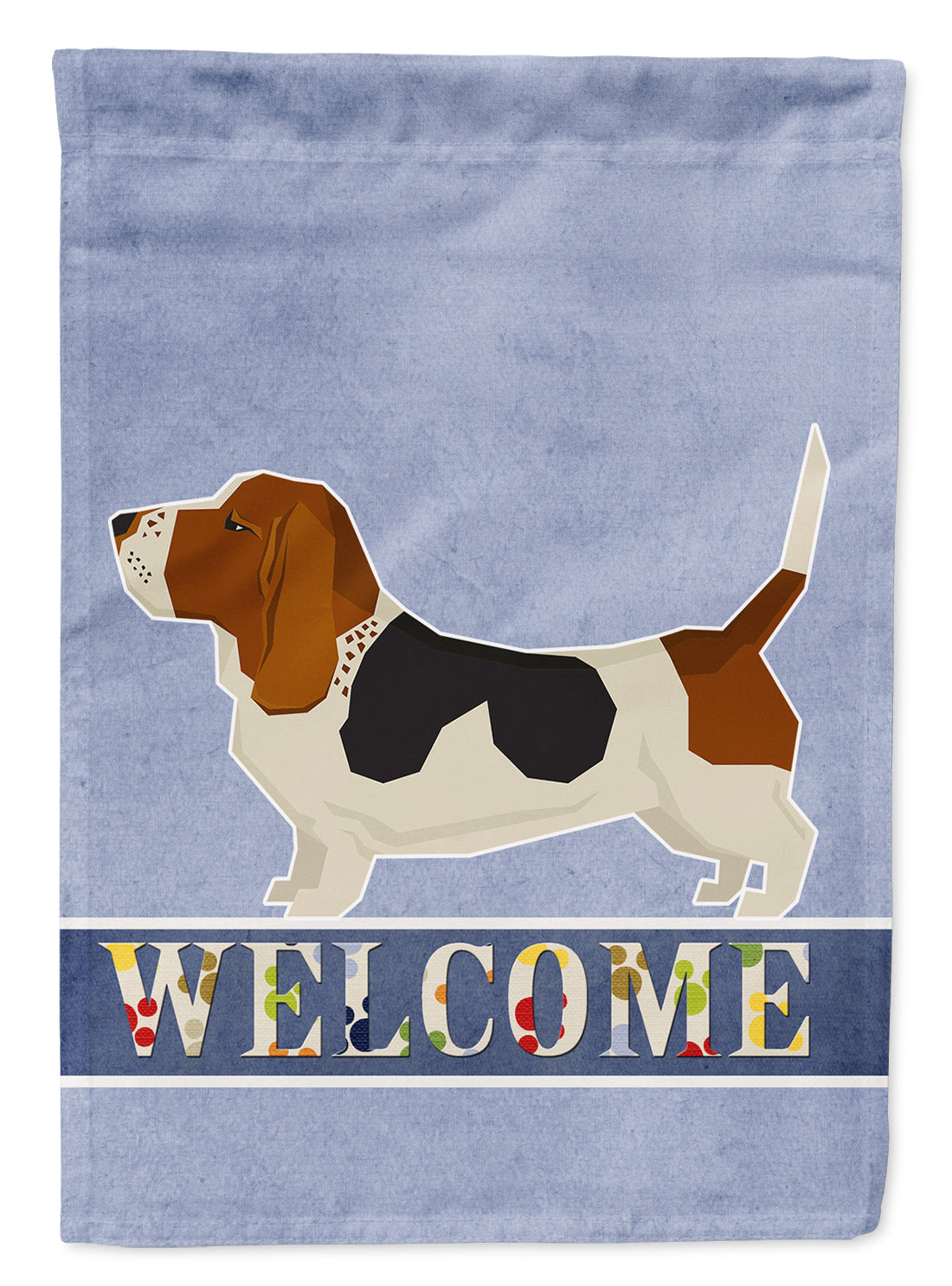 Basset Hound Welcome Flag Canvas House Size CK3577CHF