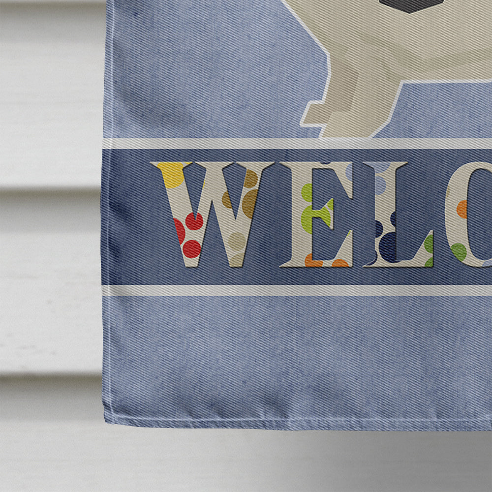 Basset Hound Welcome Flag Canvas House Size CK3577CHF