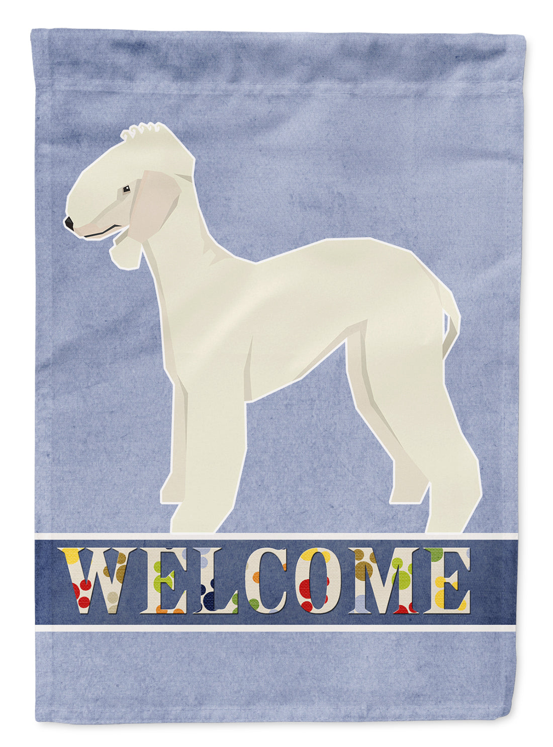 Bedlington Terrier Welcome Flag Canvas House Size CK3579CHF