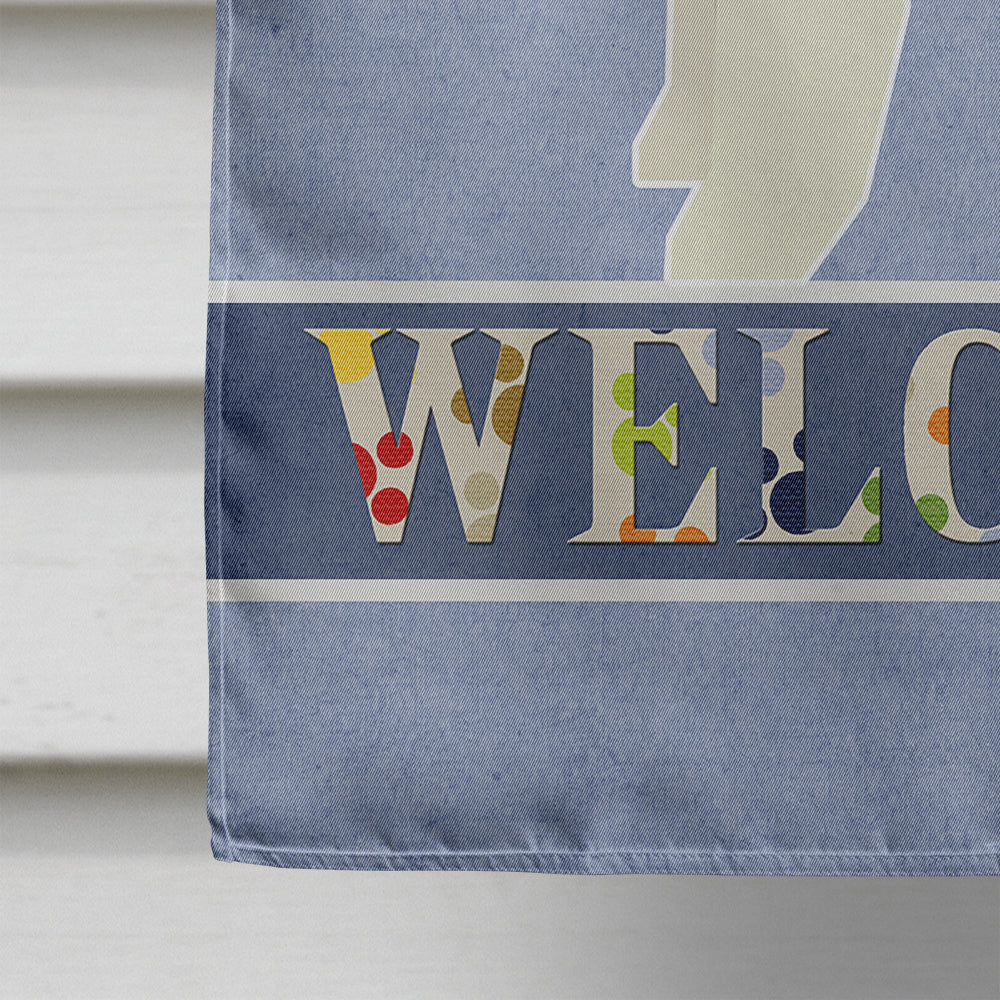 Bedlington Terrier Welcome Flag Canvas House Size CK3579CHF  the-store.com.