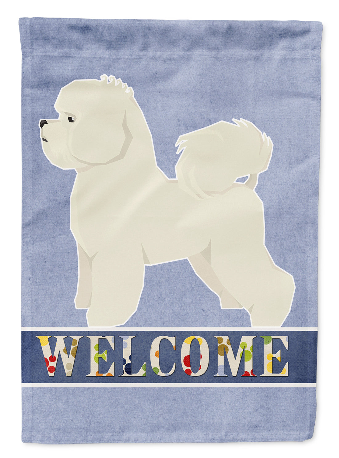 Bichon Frise Welcome Flag Canvas House Size CK3580CHF  the-store.com.