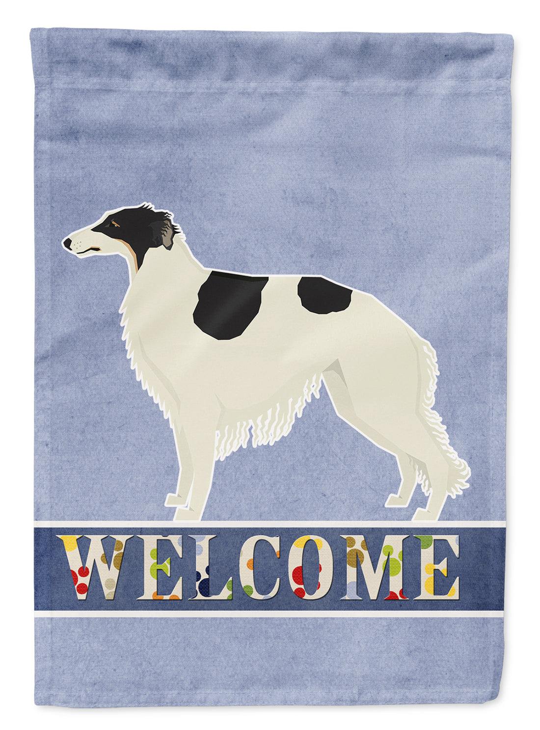 Borzoi Welcome Flag Canvas House Size CK3583CHF  the-store.com.