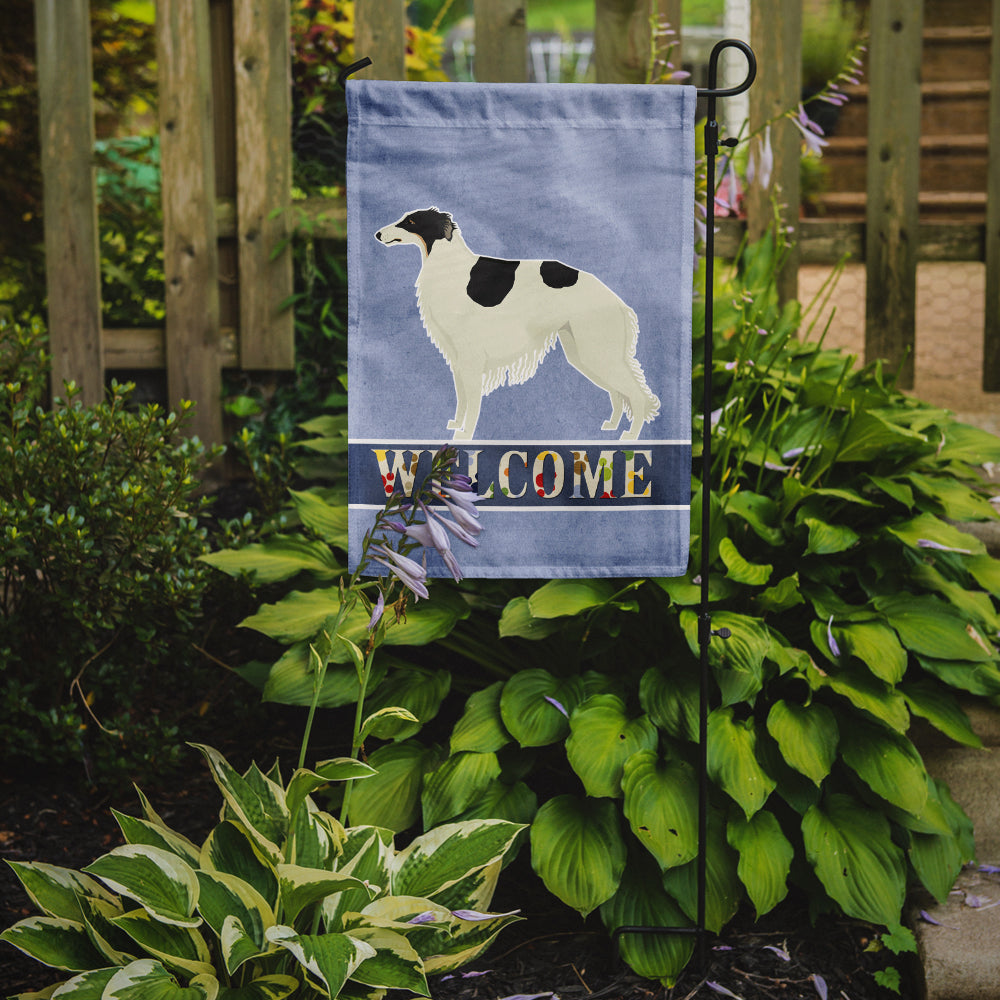 Caroline's Treasures Borzoi Welcome Garden Flag - Outdoor Decorative Yard Flag CK3583GF