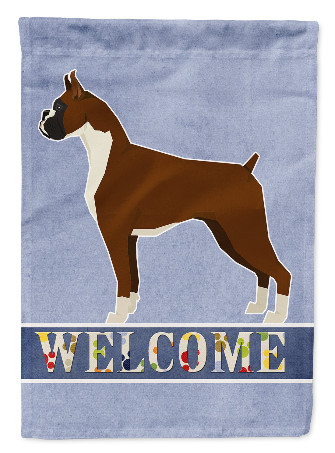 Boxer Welcome Flag Canvas House Size CK3585CHF