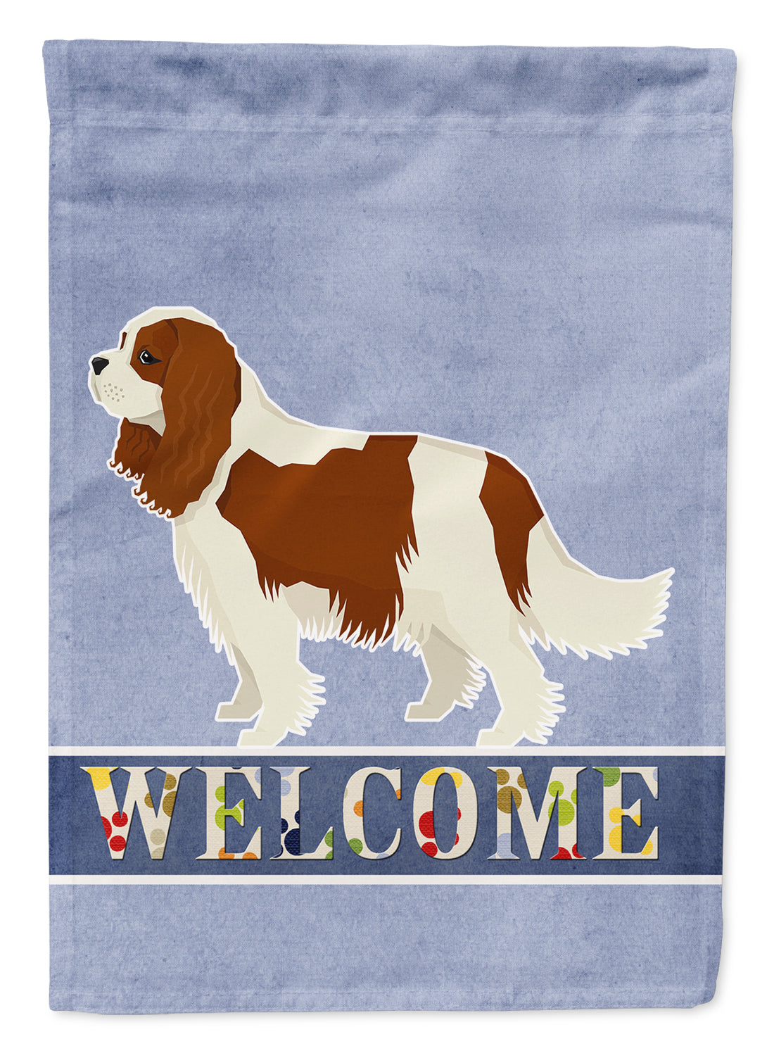 Cavalier Spaniel Welcome Flag Canvas House Size CK3588CHF  the-store.com.