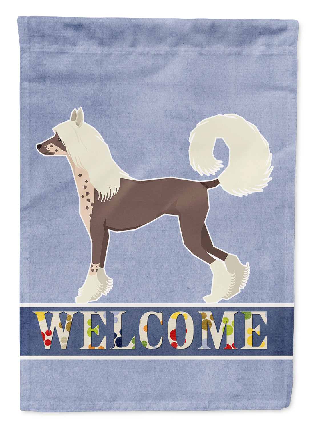 Chinese Crested Welcome Flag Garden Size CK3590GF  the-store.com.