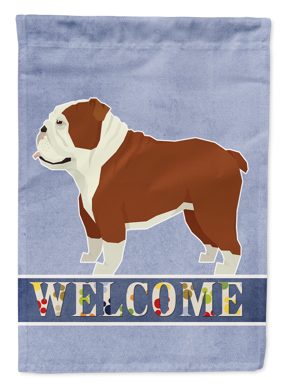 English Bulldog Welcome Flag Canvas House Size CK3595CHF