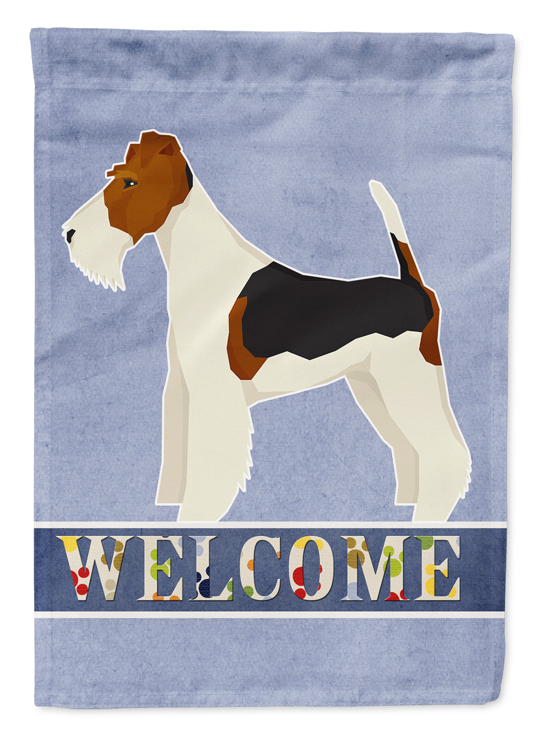 Fox Terrier Welcome Flag Canvas House Size CK3597CHF  the-store.com.