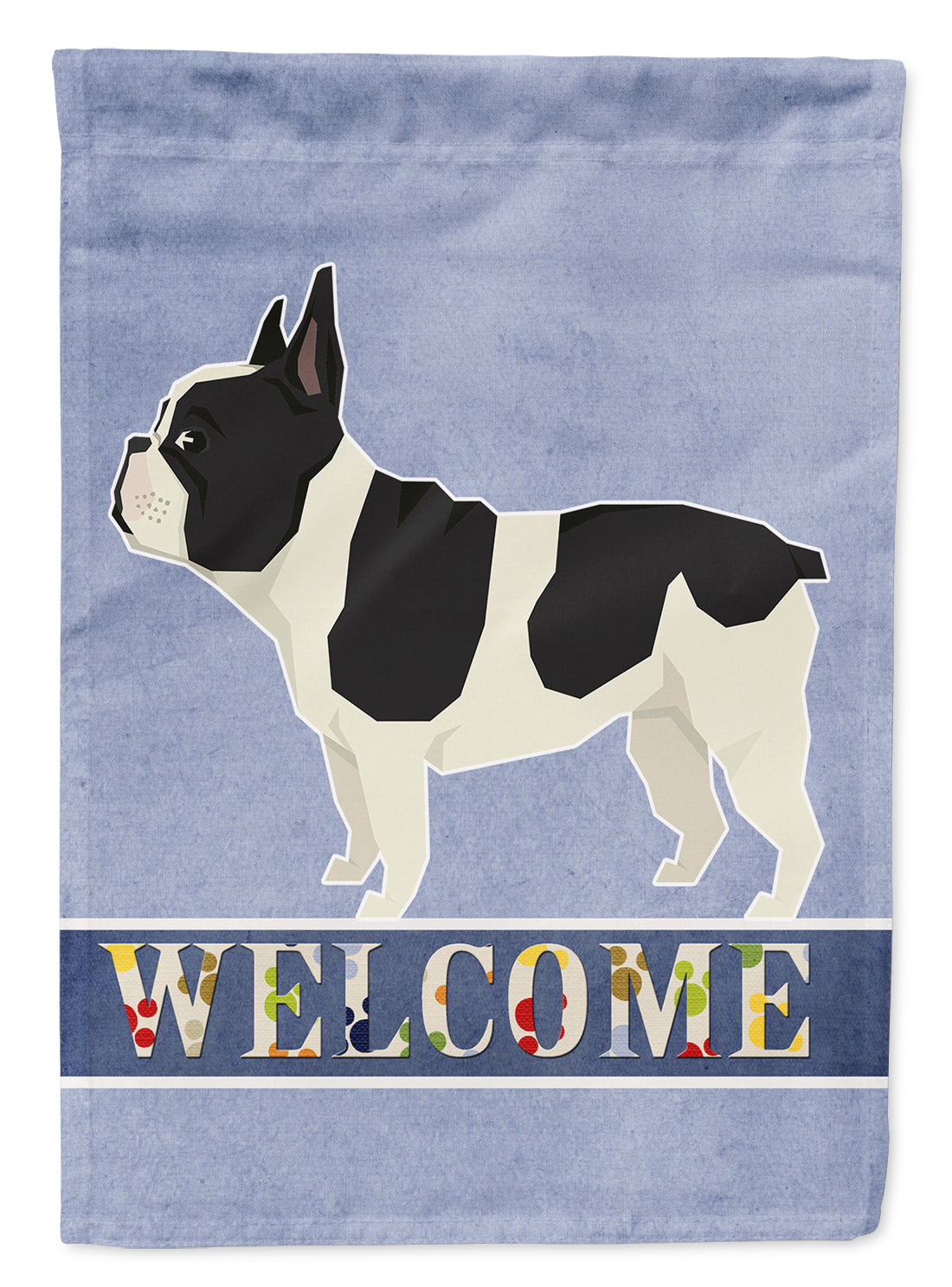 French Bulldog Welcome Flag Canvas House Size CK3598CHF
