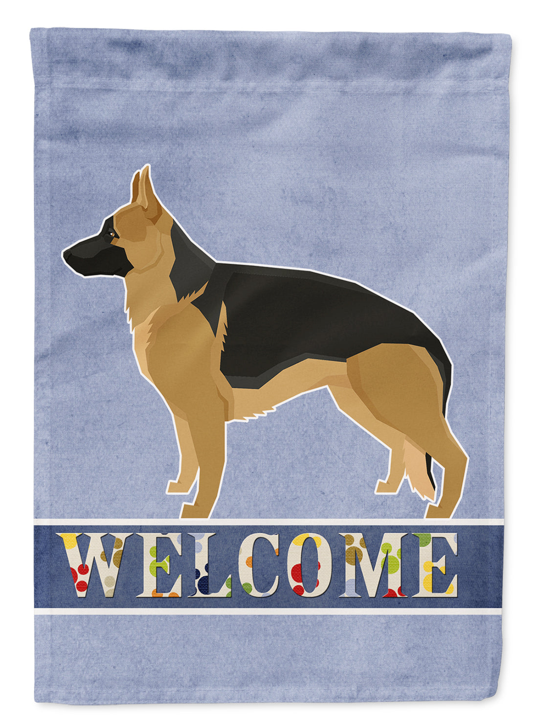 German Shepherd Welcome Flag Canvas House Size CK3599CHF