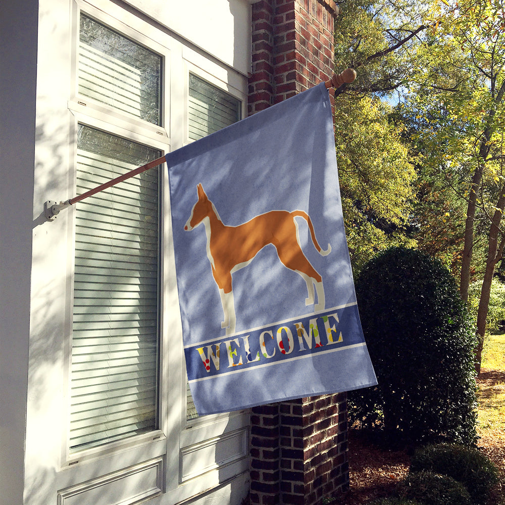 Ibizan Hound Welcome Flag Canvas House Size CK3604CHF  the-store.com.
