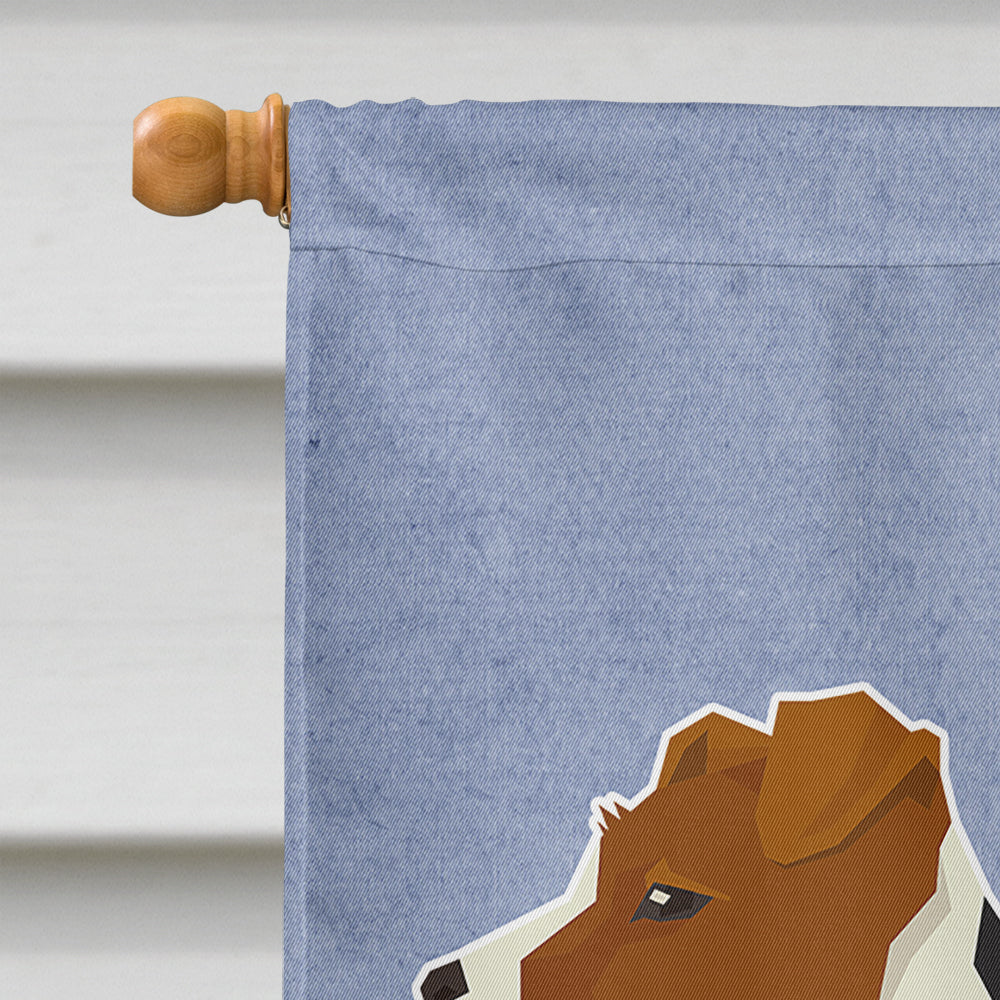 Jack Russell Terrier Welcome Flag Canvas House Size CK3606CHF