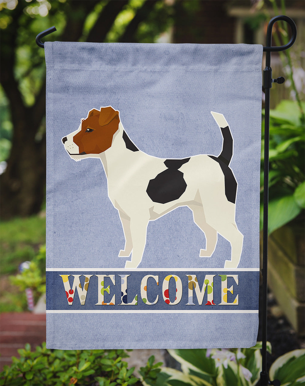 Jack Russell Terrier Welcome Flag Garden Size CK3606GF