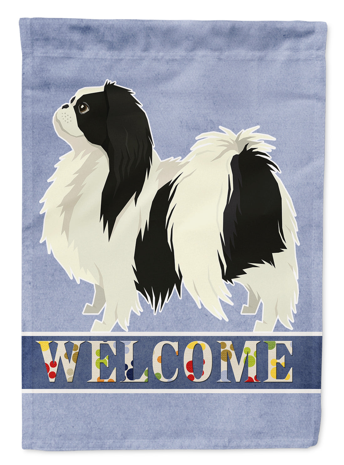 Japanese Chin Welcome Flag Canvas House Size CK3607CHF  the-store.com.
