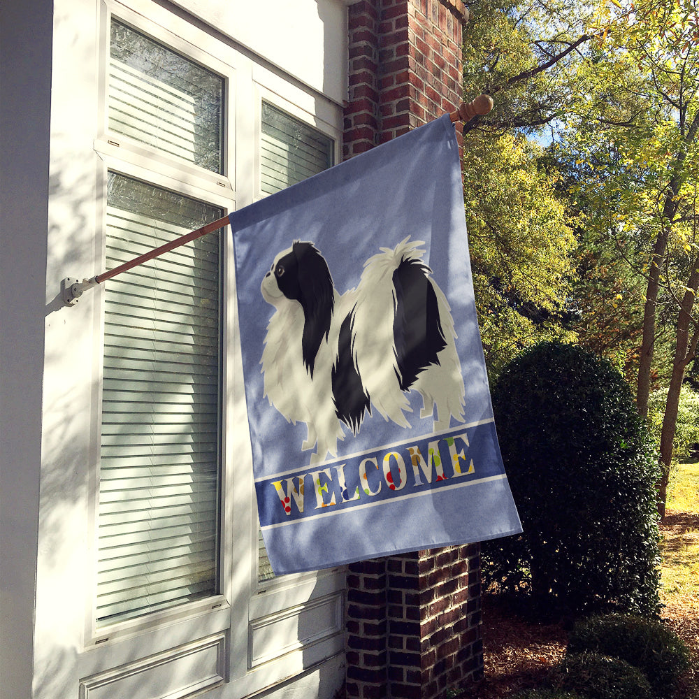 Japanese Chin Welcome Flag Canvas House Size CK3607CHF  the-store.com.