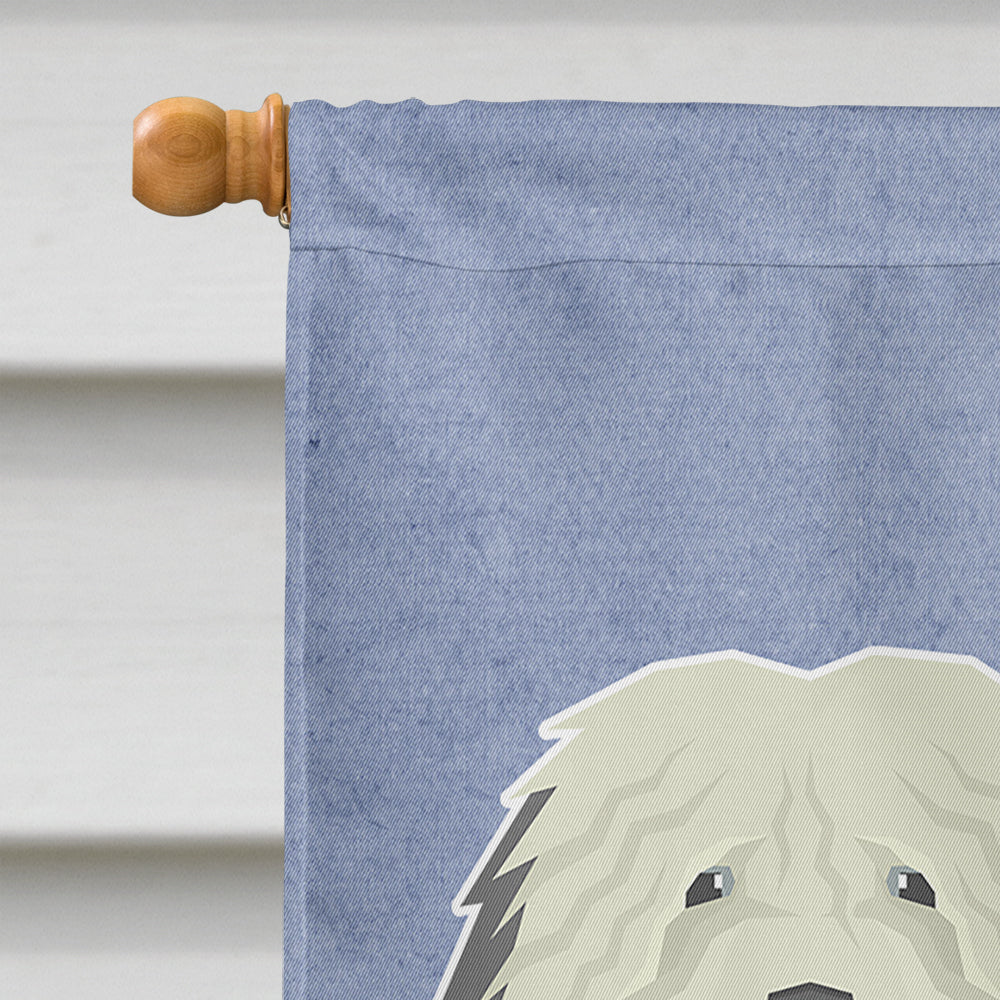 Old English Sheepdog Welcome Flag Canvas House Size CK3611CHF  the-store.com.