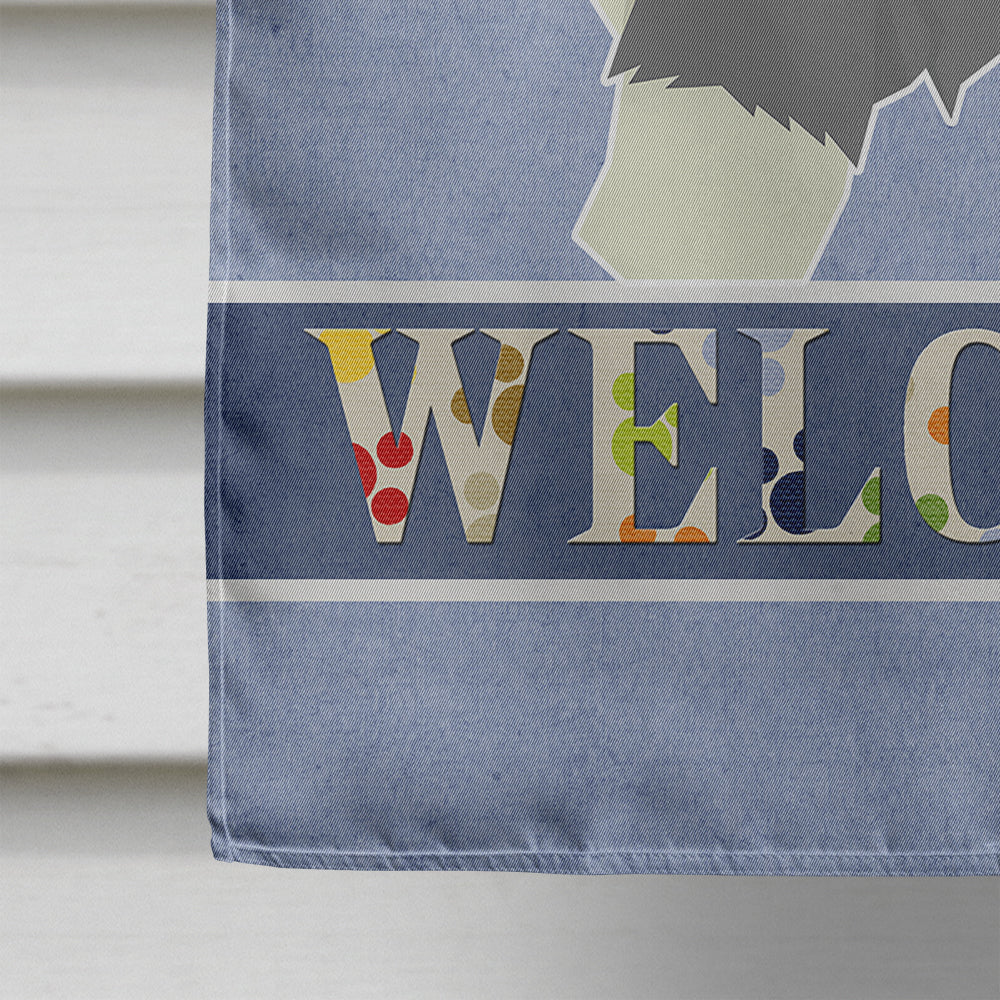 Old English Sheepdog Welcome Flag Canvas House Size CK3611CHF