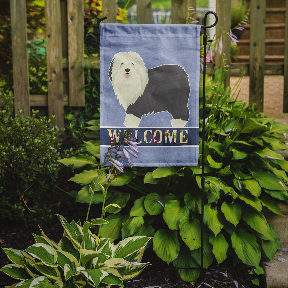Caroline's Treasures Old English Sheepdog Welcome Garden Flag - Outdoor Decorative Yard Flag CK3611GF