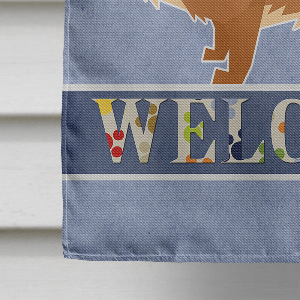 Pomeranian Welcome Flag Canvas House Size CK3614CHF