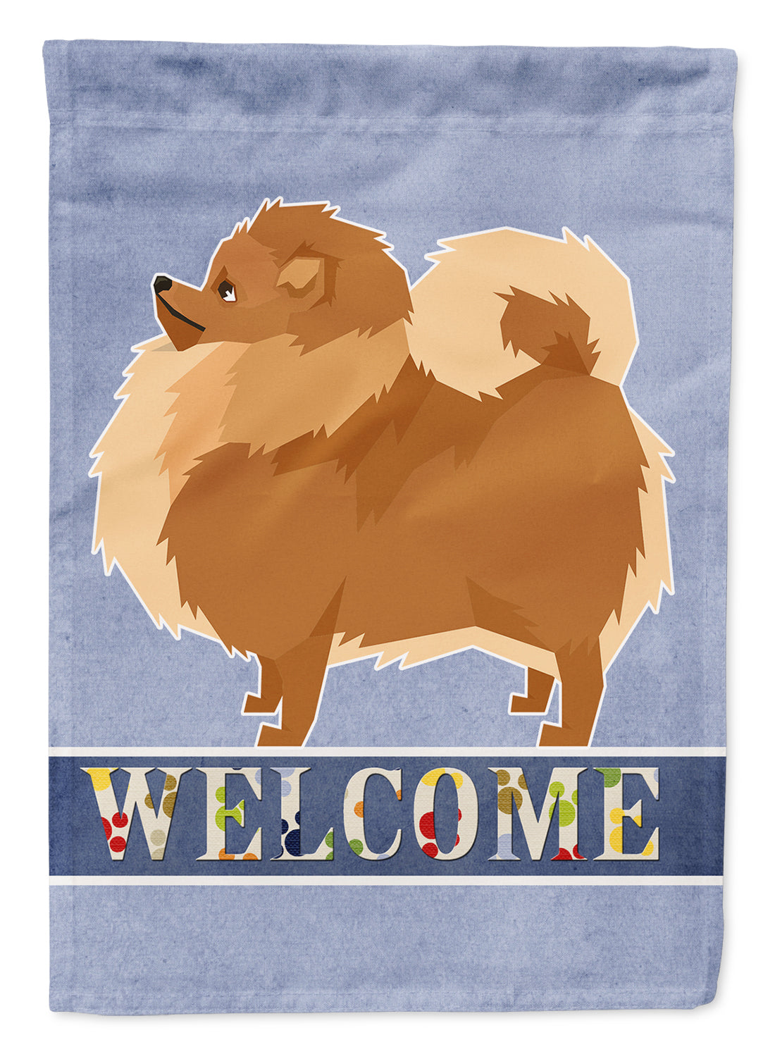 Pomeranian Welcome Flag Canvas House Size CK3614CHF